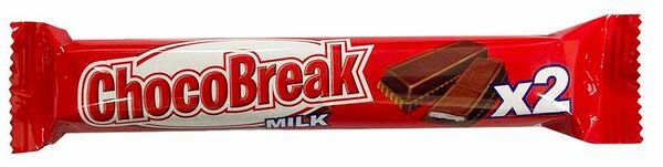 Батончик Choco Break Crafers с шоколадом и молочной начинкой, 40г