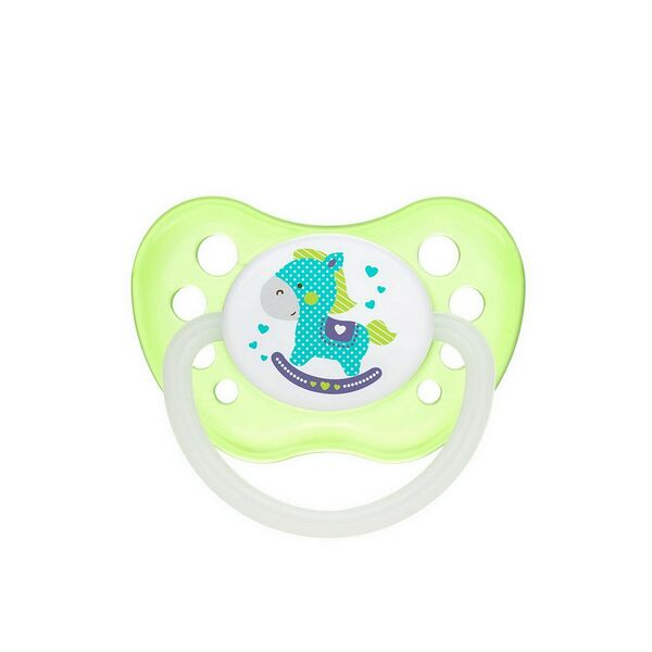 Пустышка латексная анатомическая со светящимся колечком Toys 18мес арт 23/261