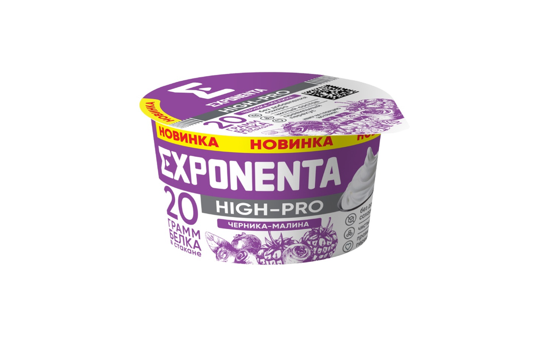 

Йогурт Exponenta High-Pro Черника-малина с повышенным содержанием белка 160 г
