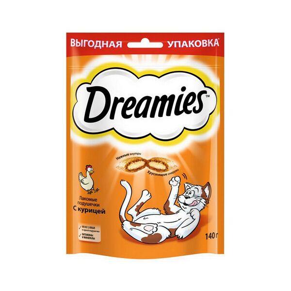 DREAMIES Chicken Лакомство DREAMIES™ для взрослых кошек с курицей 140гр