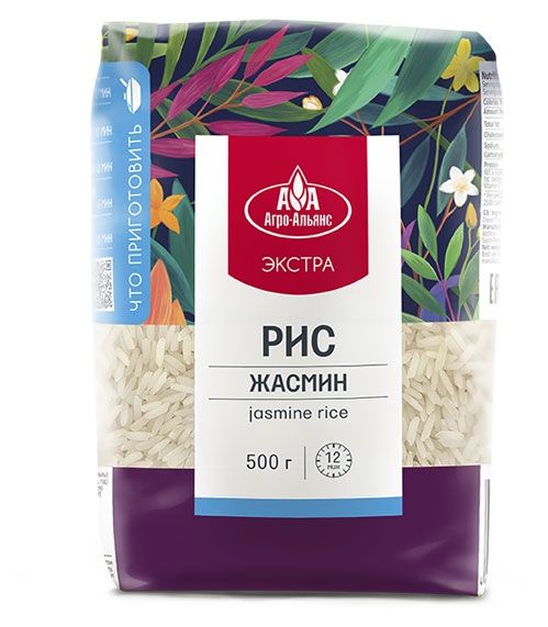 

Рис Агро Альянс Жасмин длиннозерный 500г