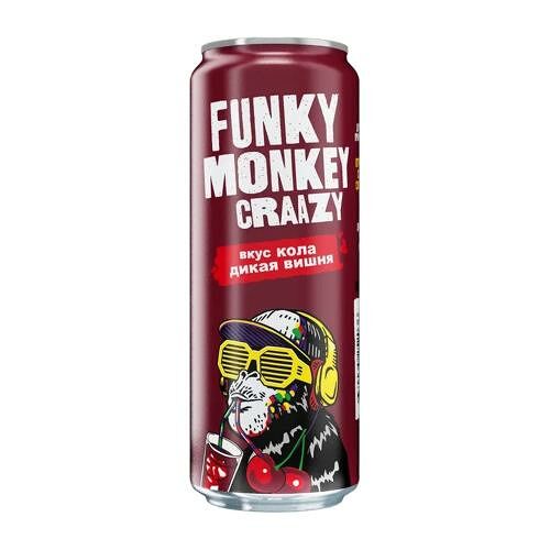 Напиток Funky Monkey Craazy кола дикая вишня безалкогольный, 450 мл