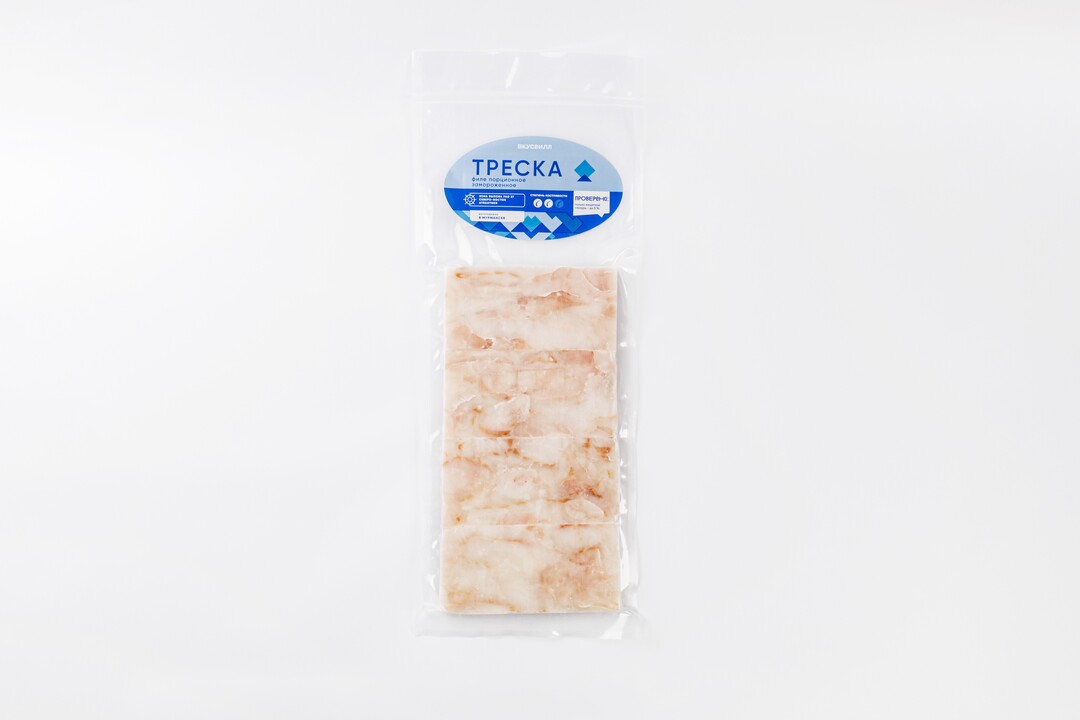 

Треска филе ВкусВилл порционное замороженное 400 г