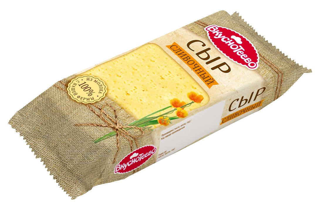 

Сыр Вкуснотеево Сливочный 45% 200 г