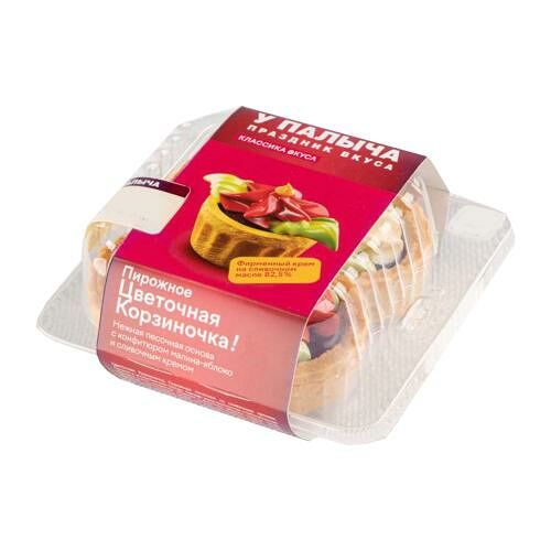 Пирожное У Палыча Цветочная корзиночка 140 г