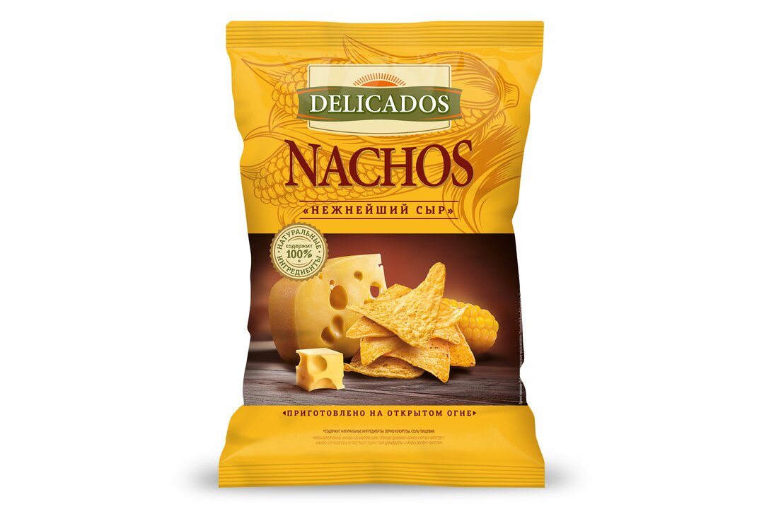 

Чипсы кукурузные Delicados Nachos с нежнейшим сыром 150 г