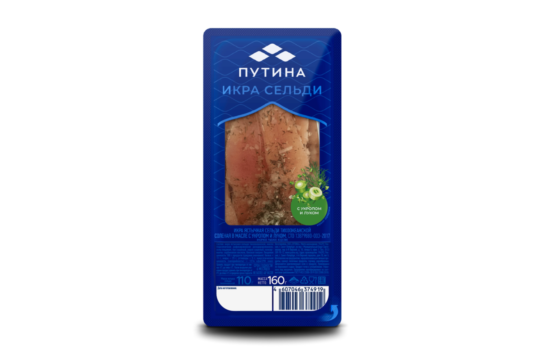 

Икра сельди Путина ястычная в масле с укропом и луком 160 г