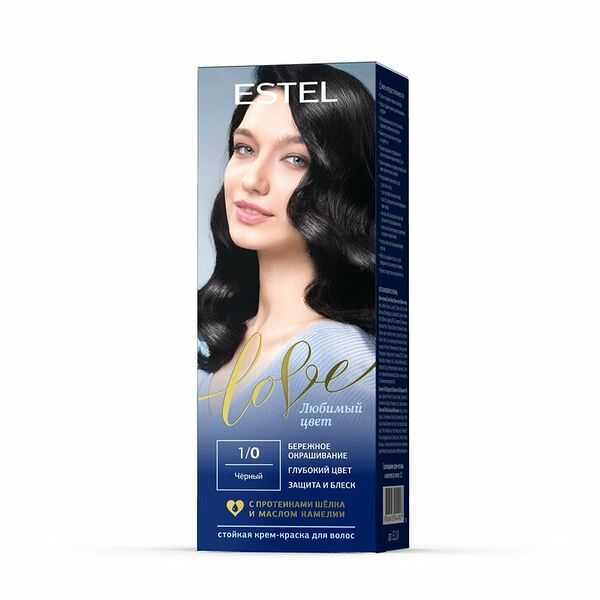 Стойкая крем-краска для волос Estel Love Черный