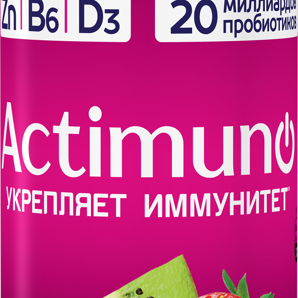 Кисломолочный напиток Actimuno с киви и клубникой 1,5% 95 г