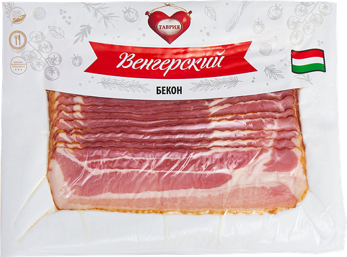 Бекон сырокопченый Таврия Венгерский, нарезка 300 г 