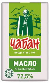 

Масло крестьянское Чабан 72.5% 180 г