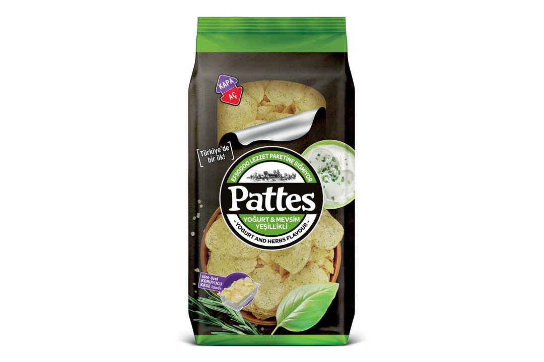 

Чипсы картофельные Pattes со вкусом йогурта и трав, 100 г