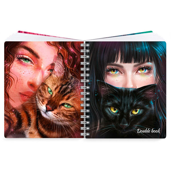 Тетрадь Double book Зеркало души 96 л, в ассортименте