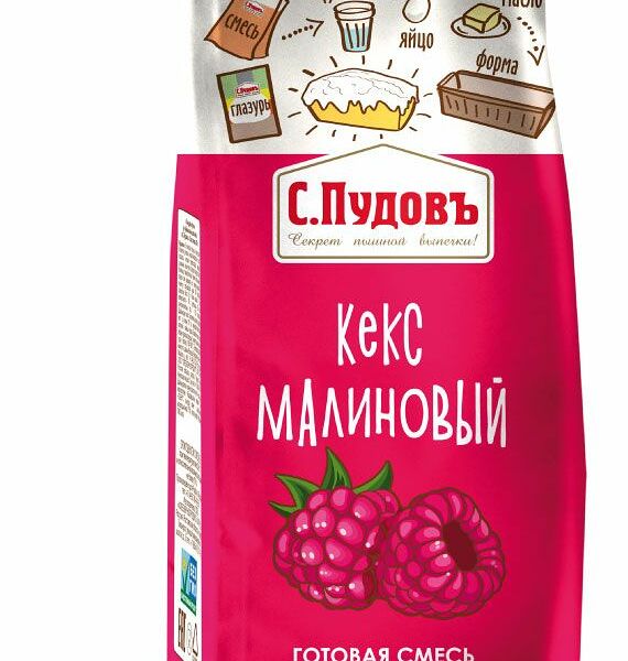 Смесь для выпечки C.Пудовъ Кекс Малина 300 г
