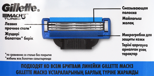 

Сменные кассеты для безопасных бритв Gillette Mach3 Turbo Red, 3 лезвия 8 шт.