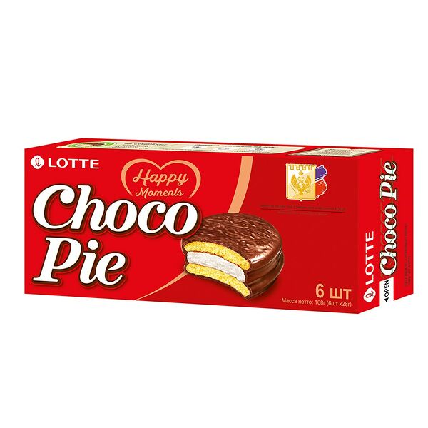 Печенье Choco Pie бисквитное глазированное, 168 г