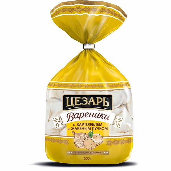 Вареники Цезарь с картофелем и жареным лучком 600 г