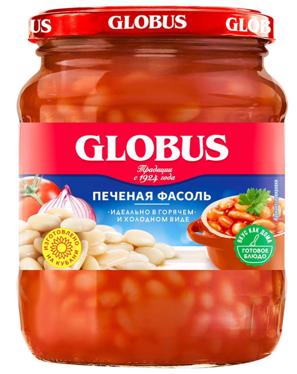 

Фасоль консервированная Globus, печеная, 500мл