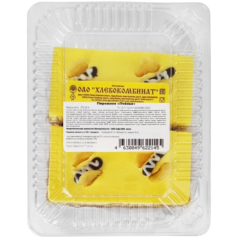 

Пирожное Обнинский хлеб Пчёлка 180 г