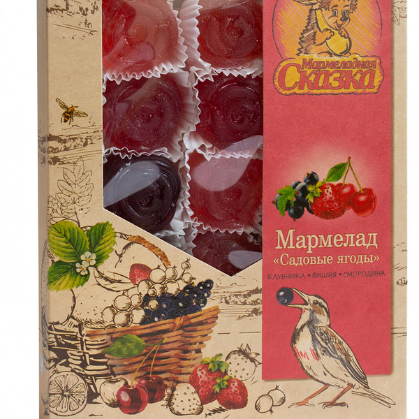Мармелад желейный формовой Мармеладная Сказка Садовые ягоды