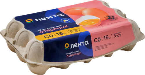 

Яйцо куриное ЛЕНТА СО, 15шт
