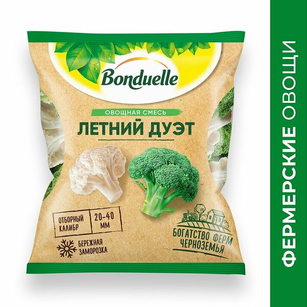Овощи Bonduelle Летний дуэт, смесь замороженная, 400 г