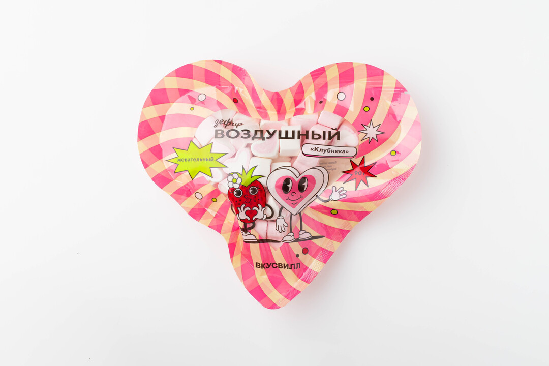 

Зефир воздушный ВкусВилл Клубника 90 г