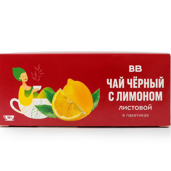 Чай черный со вкусом лимона ВкусВилл Краснодарский