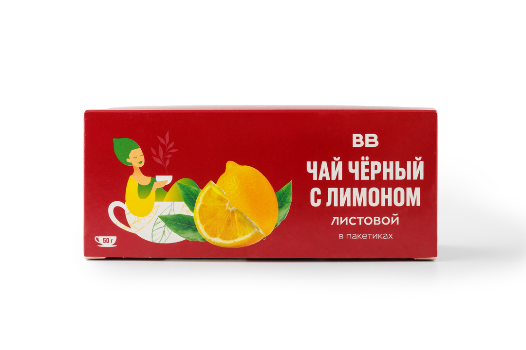 

Чай черный со вкусом лимона ВкусВилл Краснодарский