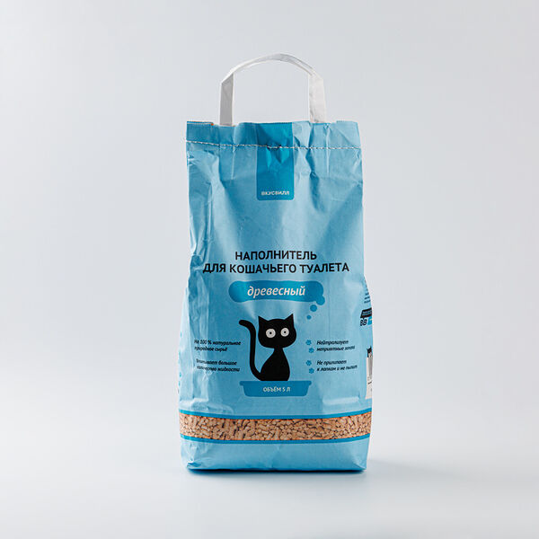 Наполнитель для кошачьего туалета древесный