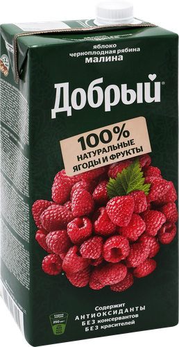 

Нектар Добрый Яблоко малина рябина 2 л