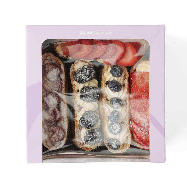 Набор эклеров  Азбука Вкуса ягодных 500 г