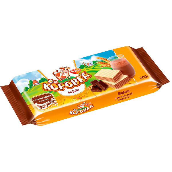 Вафли Коровка Рот Фронт с шоколадной начинкой