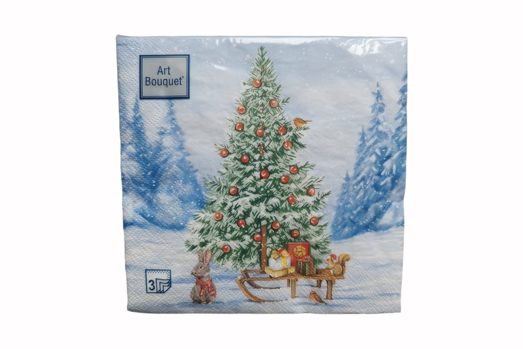 

Салфетки Art Bouquet Лесная красавица 33х33 см 3 сл. 20 шт