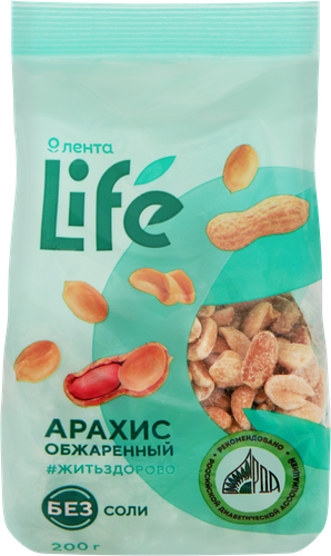 

Арахис Лента Life жареный без соли