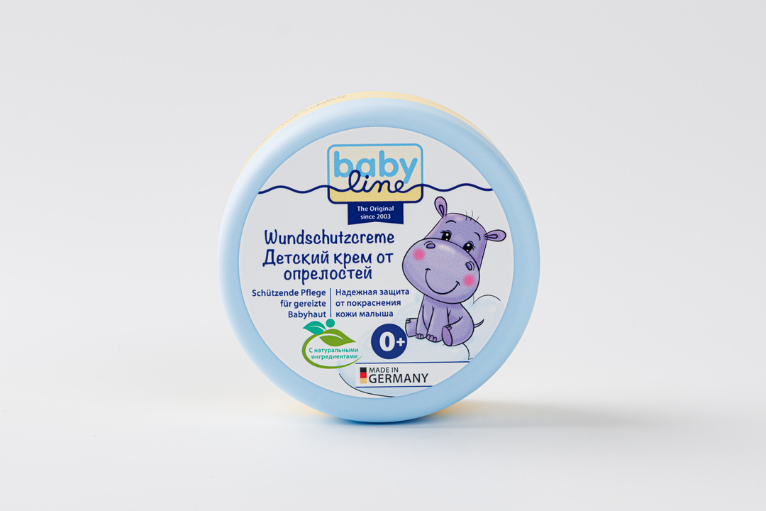 

Крем от опрелостей Baby line детский под подгузник с миндальным маслом и пантенолом