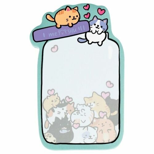 

Самоклеящийся блок фигурный Meshu Cats pot, 40 л., европодвес