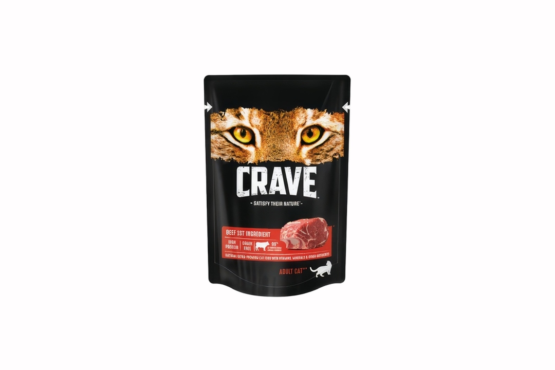 

Влажный корм для кошек Crave Adult Говядина в желе 70 г