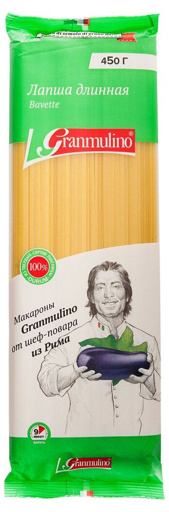 

Лапша Granmulino узкая длинная 400 г