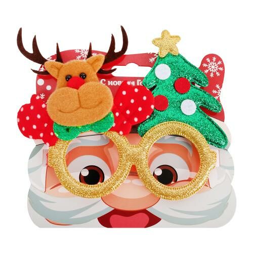 Очки карнавальные новогодние персонажи MUOP3135MK в ассортименте