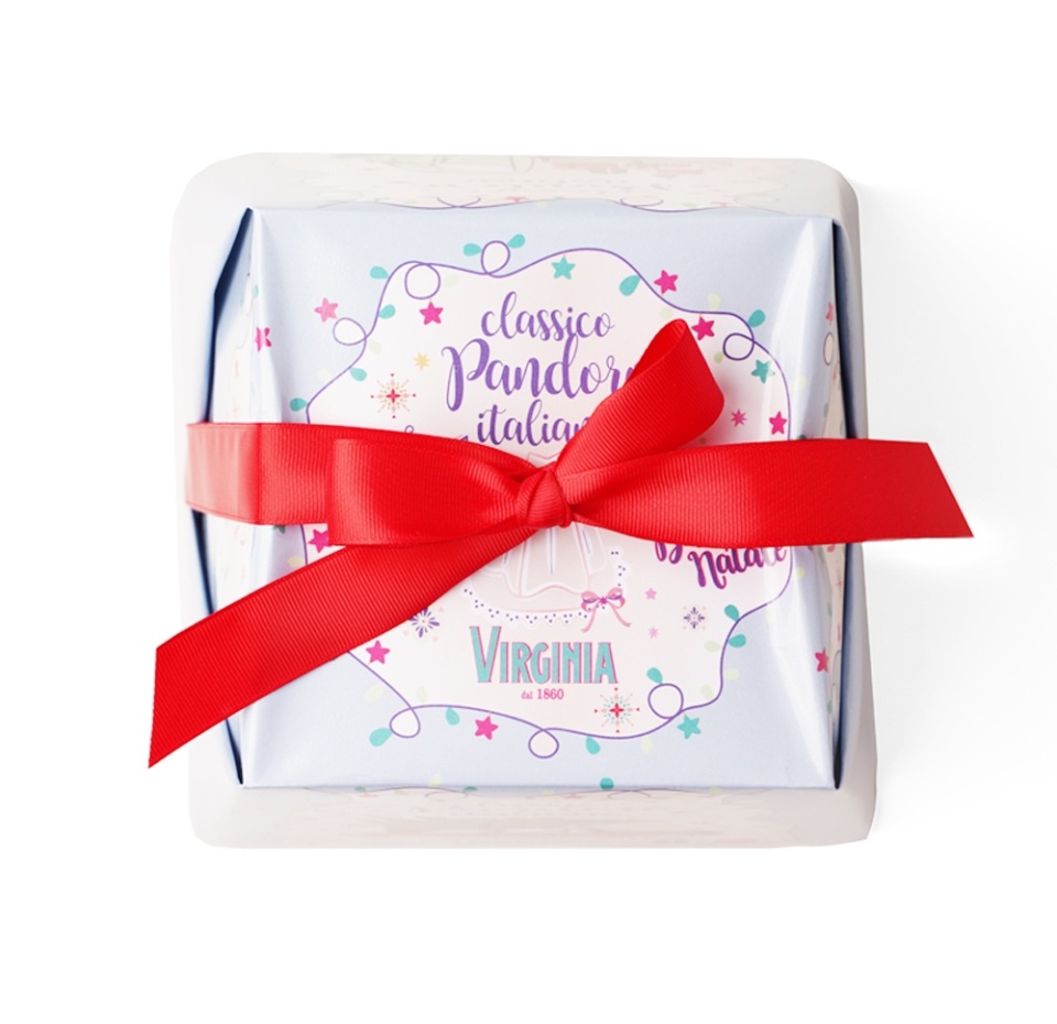 

Кулич Virginia Amaretti Panettone классический в подарочной рождественской коробке 750 г, Италия
