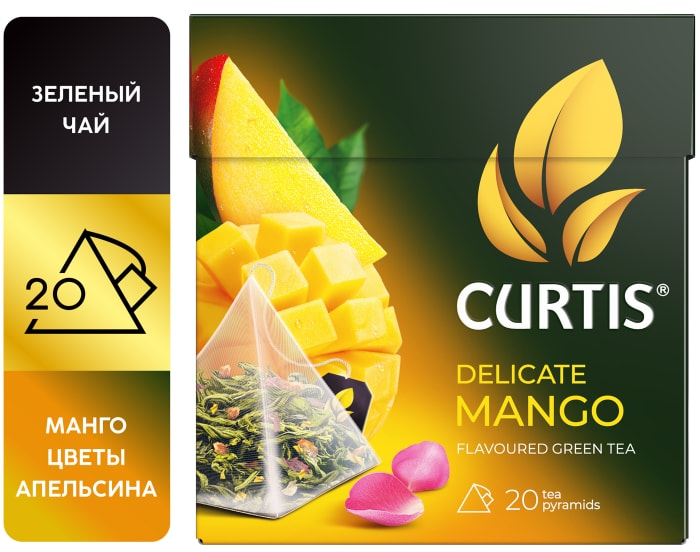 

Чай зеленый Curtis Delicate Mango в пирамидках 36 г