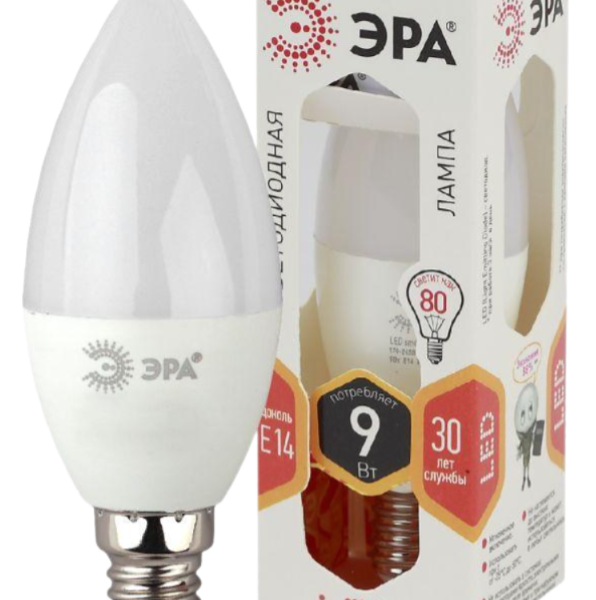 Лампа светодиодная Эра LED B35-9W-827-E14 Теплый белый