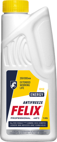 

Антифриз Felix Energy G12 желтый Арт. 430206026 1 кг