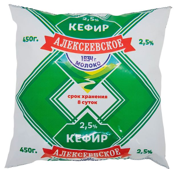 

Кефир Алексеевское 2.5% 450 г