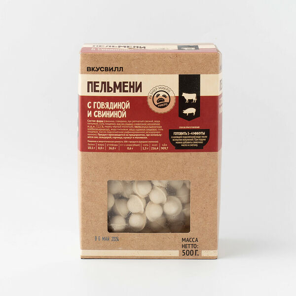 Пельмени микро с говядиной и свининой Продукт замороженный 