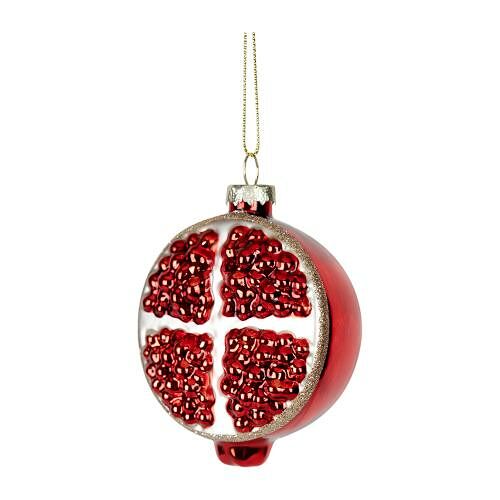Украшение Гранат ОС WP-G765, стекло, 8 см