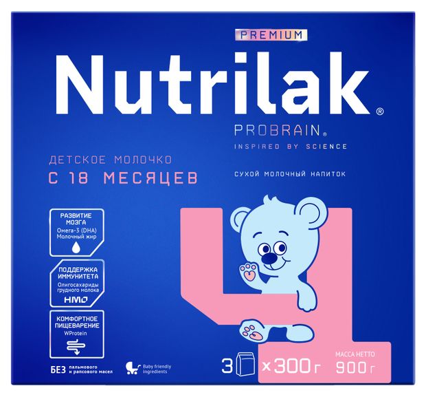 

Смесь молочная Nutrilak Premium с 18 месяцев