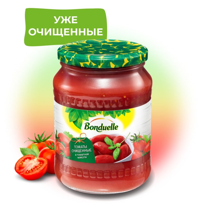 

Томаты Бондюэль очищенные в томатной мякоти 680 г