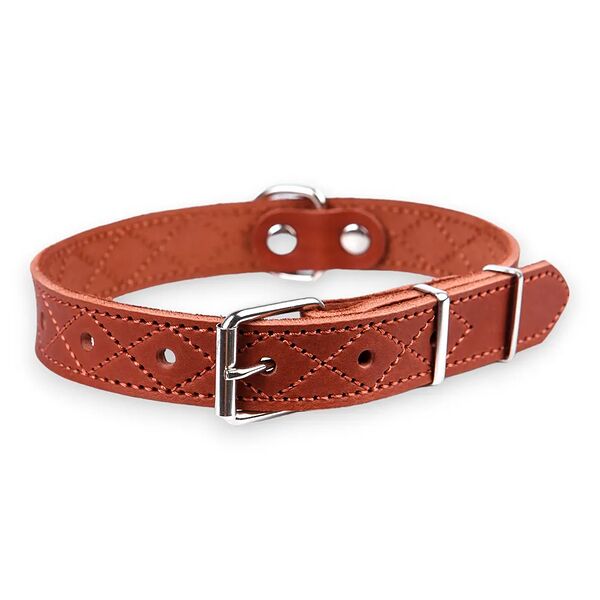Ошейник Аркон для собак Новара, ширина 2 см, длина 50 см, коньячный